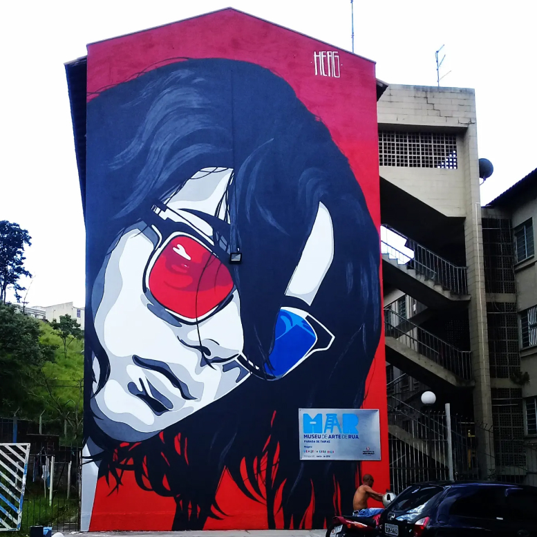 Mural pintado pelo coetivo HEAG para o MAR 2018. Foto por Marcos (Agência FIXE) 2018.